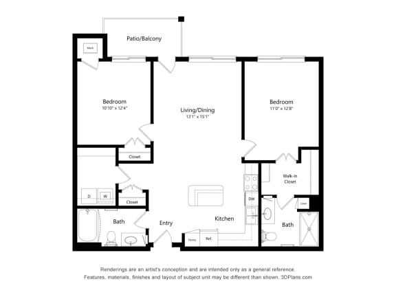 2 bed 2 bath O at Heritage at Church Ranch 55+ Apartments, Colorado