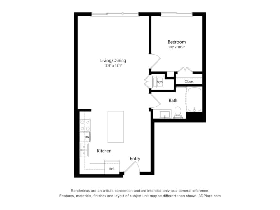 A5 Floor Plan Blueprint at Heron Ridge 62+ Apartments, Florida, 34746