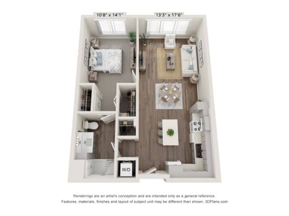 A2 Floor Plan at Heron Ridge 62+ Apartments, Florida