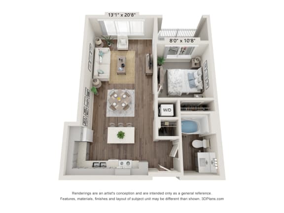 A4 Floor Plan at Heron Ridge 62+ Apartments, Kissimmee, FL, 34746