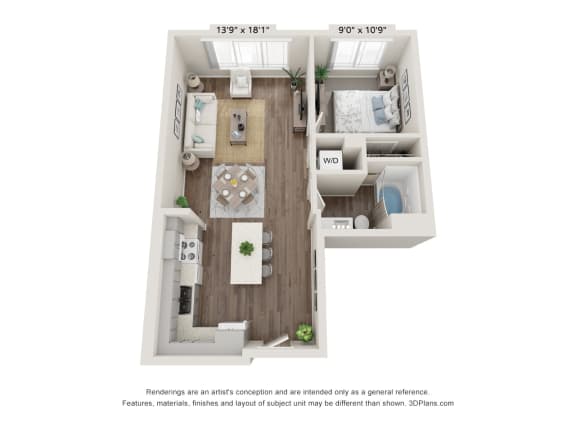 A5 Floor Plan at Heron Ridge 62+ Apartments, Kissimmee, FL
