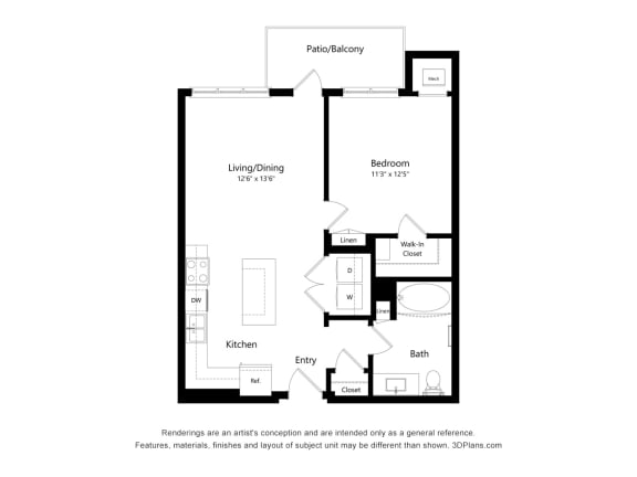 Hilltop at Signal Hills_2D_1 Bedroom E-ADA