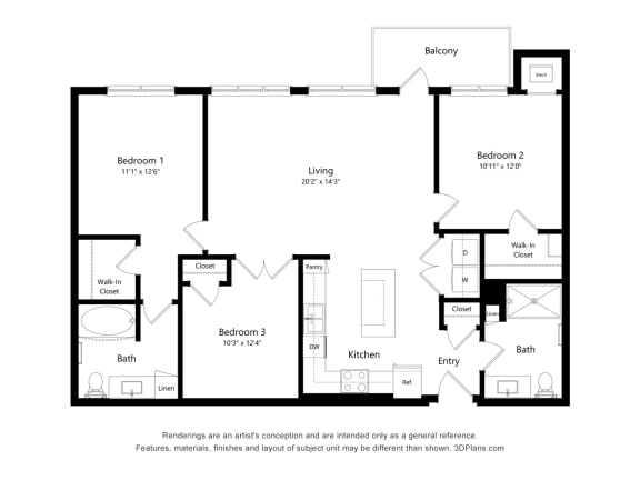 Hilltop at Signal Hills_2D_3 Bedroom C