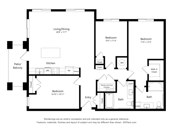 C2 Floor Plan at Juniper Square 55+ Apartments, Arizona