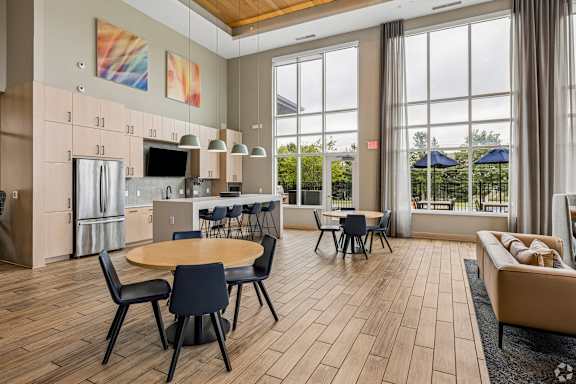 Clubroom kitchen at Landings of Lexington