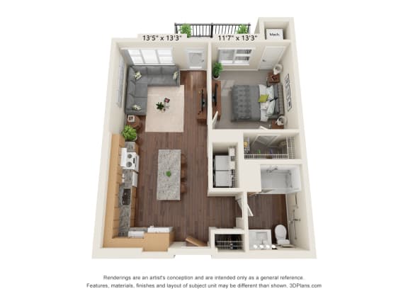 Floor Plan  1D ADA Floor Plan at Orville Commons, Minnesota