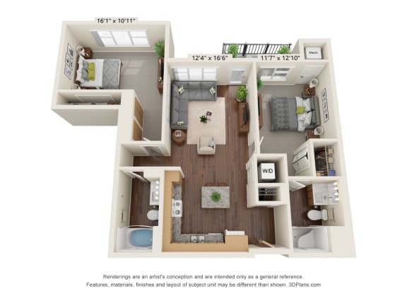 Floor Plan  2C Floor Plan at Orville Commons, Woodbury