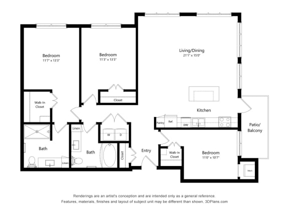 3A Floor Plan 3A Floor Plan at Orville Commons, Woodbury, MN 55129