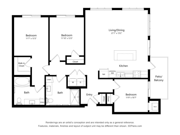 3B_ADA Floor Plan 3B_ADA Floor Plan at Orville Commons, Woodbury, 55129