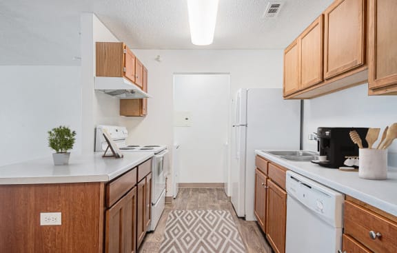 Modern Kitchen at Pine Tree Apartments, Omaha, NE