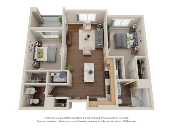 Solstice of Mesa_2 Bedroom A