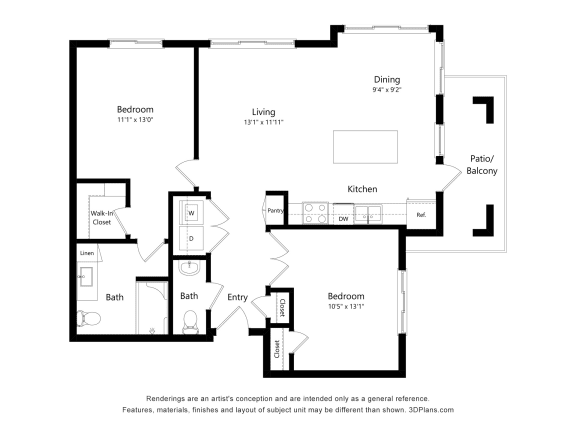 2 bed 2 bath B at Suncrest Vista at Canyon Trails 55+ Apartments, Arizona