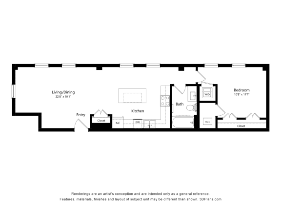 Dominium_UpperPostFlats_UnitNumber6281-107_1BD_2D_FloorPlanType1Rat Upper Post Flats, Minnesota, 55111