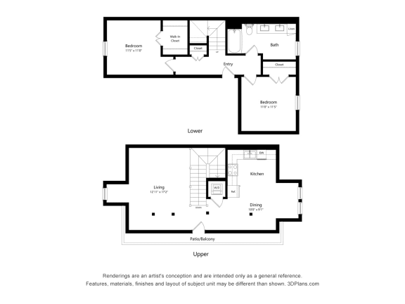 UnitNumber6531-207_2BD_2D_FloorPlanType2Uat Upper Post Flats, Fort Snelling, 55111