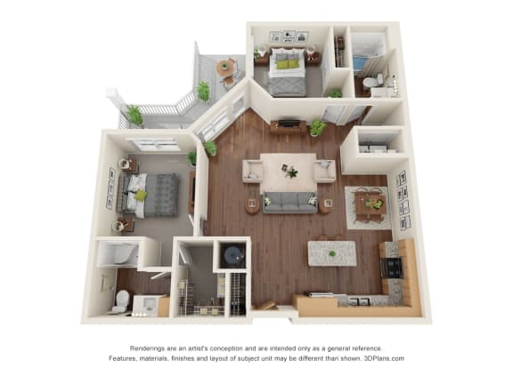 Floor Plan  B6 Floor Plan at Willow Place 55+ Apartments, Georgia