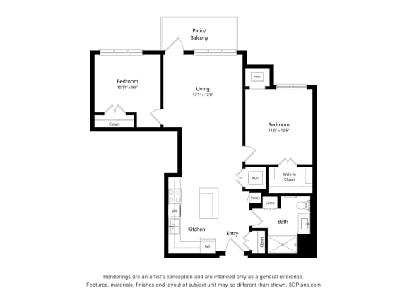 2A Floor Plan at Legacy Commons at Signal Hills 55+ Apartments, West St. Paul, MN