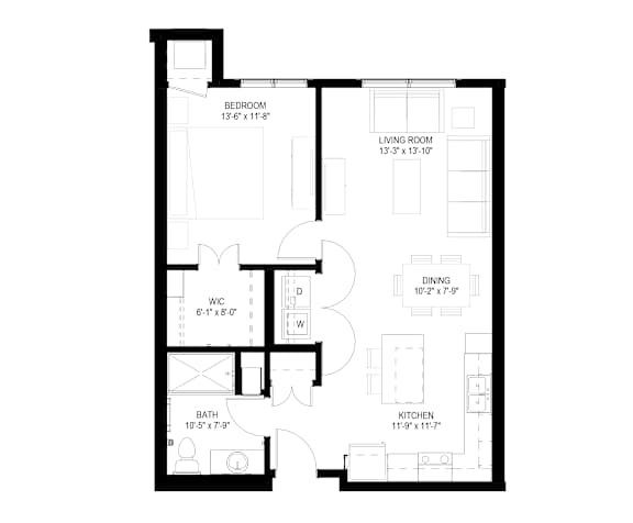 A black and white image of a floor plan for a house.