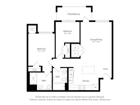 2 bed 2 bath B at Maison at Solivita Marketplace Apartment Homes, Florida, 34758