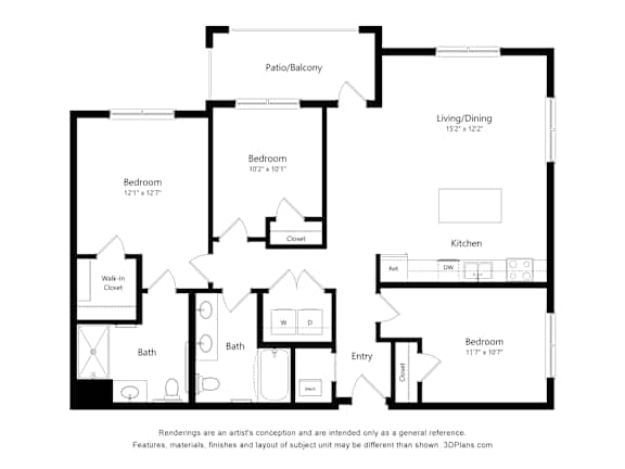 3 bed 2 bath B at Maison at Solivita Marketplace Apartment Homes, Kissimmee, Florida