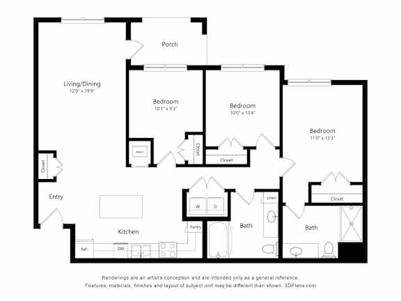 3 bed 2 bath D at Maison at Solivita Marketplace Apartment Homes, Florida