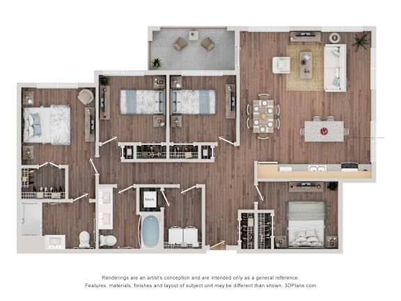 4 bed 4 bath A at Maison at Solivita Marketplace Apartment Homes, Kissimmee, FL