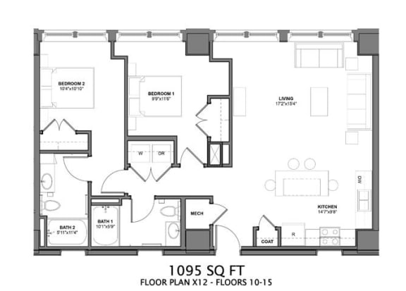our floor plan for a bedroom apartment