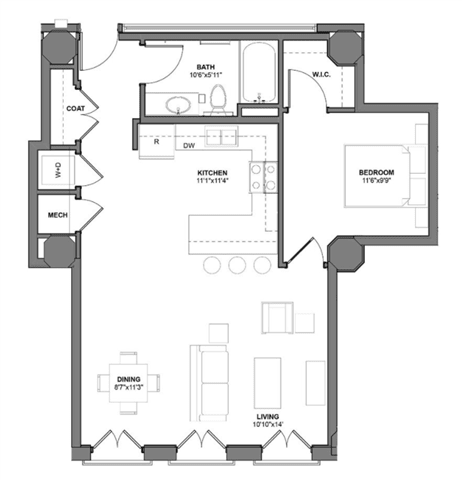 ID Floorplan at Arcade Apartments, St Louis, MO