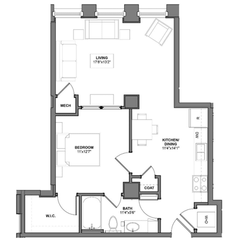 IM6 Floorplan at Arcade Apartments, St Louis
