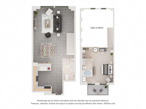 IXM1 Floorplan at Arcade Apartments, St Louis, Missouri