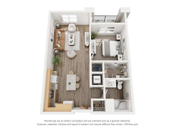Floor Plan  1 bed 1 bath at Orchard Springs 55&#x2B; Apartment , Arizona