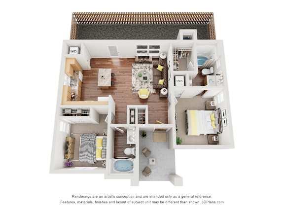 2 bed 2 bath D at Saddleback Village at Stonegate Townhomes, Maricopa, AZ, 85138