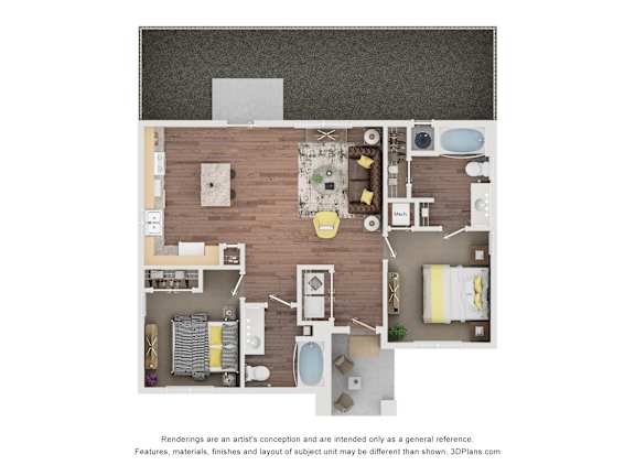 2 bed 2 bath C at Saddleback Village at Stonegate Townhomes, Maricopa, 85138