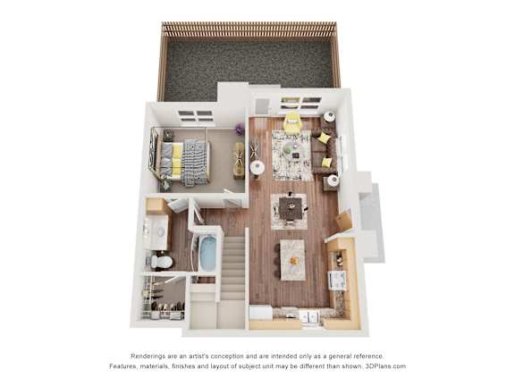 Floor Plan  4 bed 3 bath J at Saddleback Village at Stonegate Townhomes, Arizona, 85138