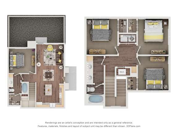 4 bed 3 bath D at Saddleback Village at Stonegate Townhomes, Maricopa