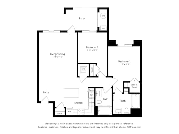 2 bed 2 bath A at Sandoval Flats Apartment , Rio Rancho, 87144