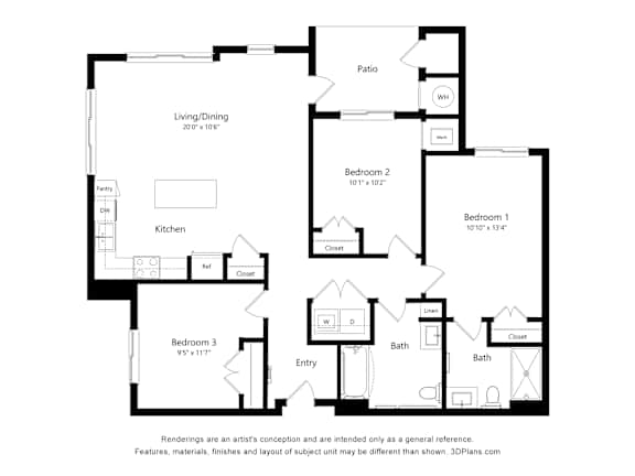 3 bed 2 bath C at Sandoval Flats Apartment , Rio Rancho, MN