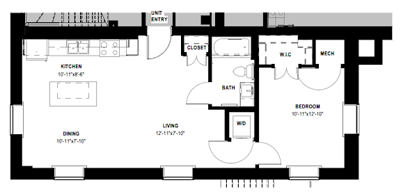 2 bed 2 bath A at Upper Post Flats Apartments, Fort Snelling, Minnesota