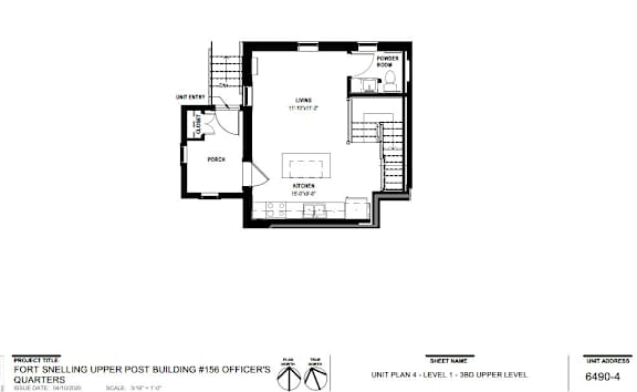 Studio 1 bath at Upper Post Flats Apartments, Fort Snelling