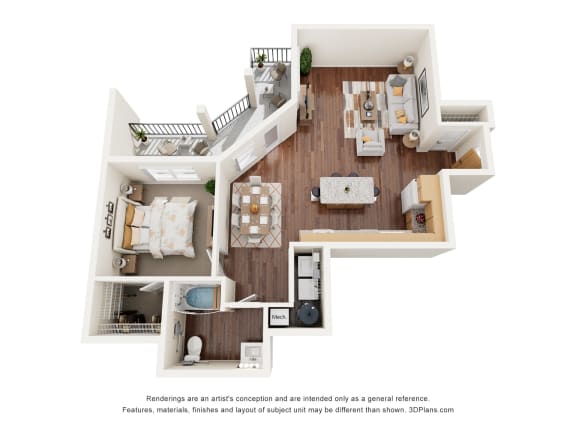 1 bed 1 bath B 1 bed 1 bath B at Shannon Reserve 55+ Apartments, Georgia, 30291