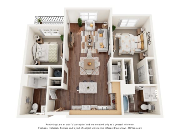 2 bed 2 bath 2 bed 2 bath at Shannon Reserve 55+ Apartments, Union City, GA, 30291