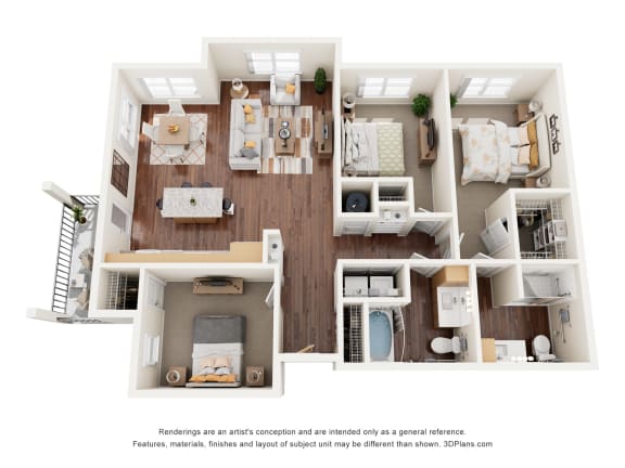 3 bed 2 bath A at Shannon Reserve 55+ Apartments, Union City