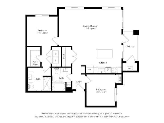 A black and white image of a floor plan for a house.