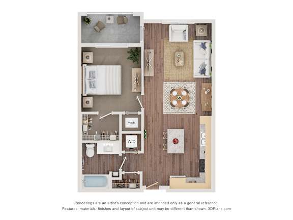 1 bed 1 bath A at The Stillwaters 62&#x2B; Apartment Homes, Apopka, 32712
