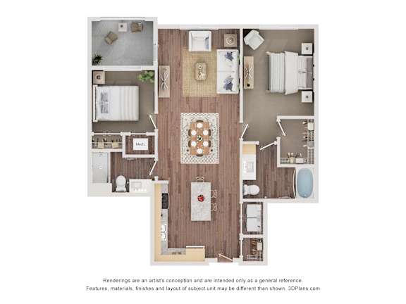 2 bed 2 bath G at The Stillwaters 62+ Apartment Homes, Apopka, 32712