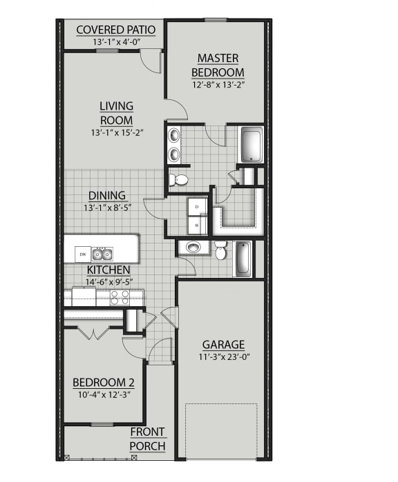 floor plan of the first level floorplan of a 1 story house