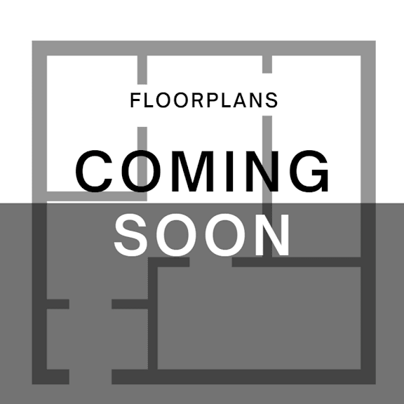 a coming soon sign in front of a floor plan