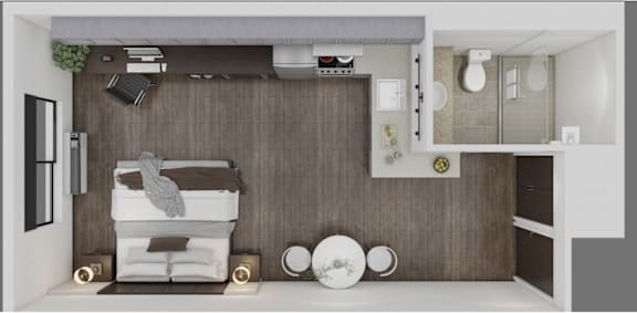 A modern bathroom with a large tub and a wooden wall.
