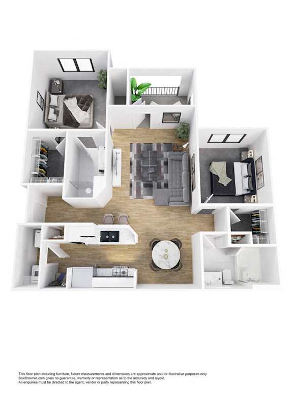 a 1 bedroom floorplan is shown in this image