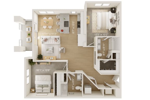 Azalea Floor Plan | 1,113 Sq. Ft. at Oak Grove at Blake Farm, North Carolina