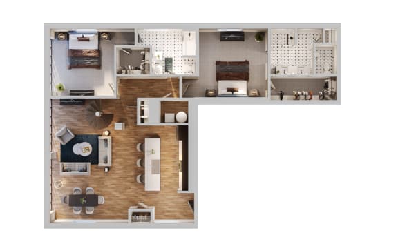 D3 Floor Plan at The Madison, Columbus, Ohio